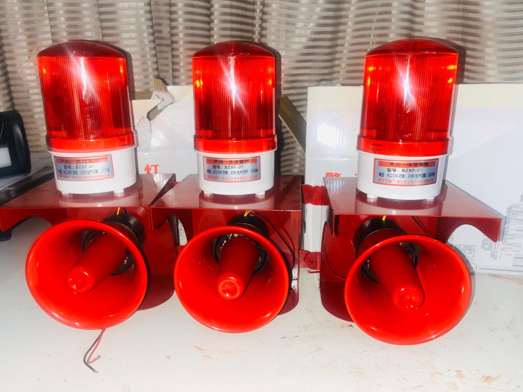 Industrial Horn Siren Emergency Sound and Light Alarm Red LED Flashing ...